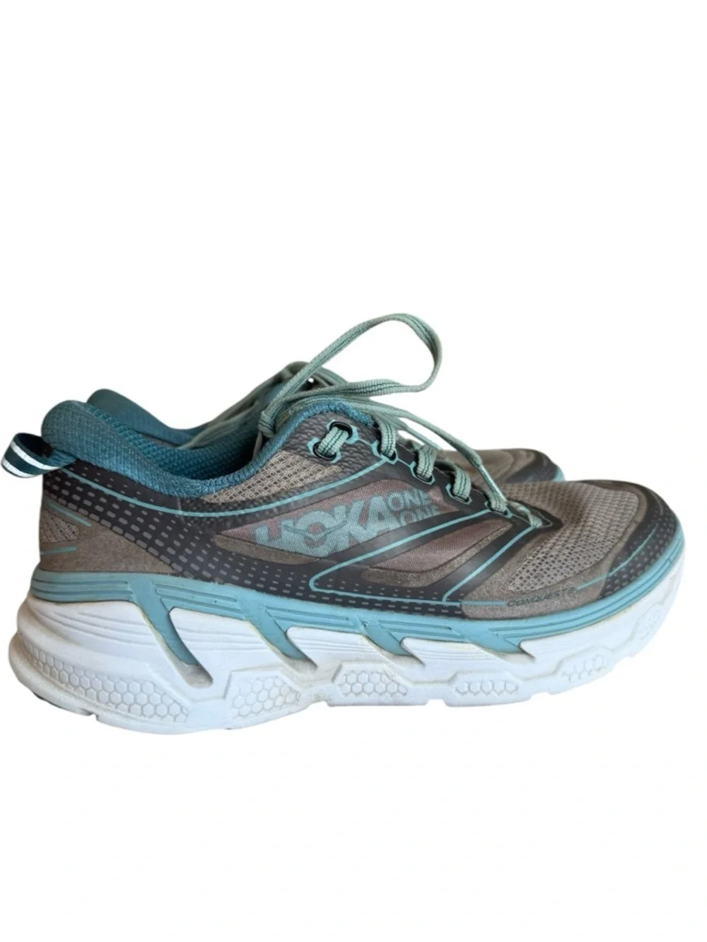 Hoka One One Conquest 3 Womens Running Shoes Gray Athletic Sneakers Size 6.5